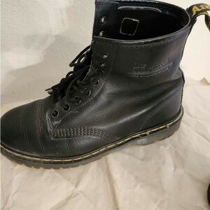 Dr. Martens Black Leather Lace-Up Boots